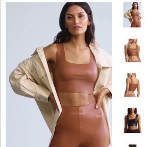 Commando vegan leather crop top